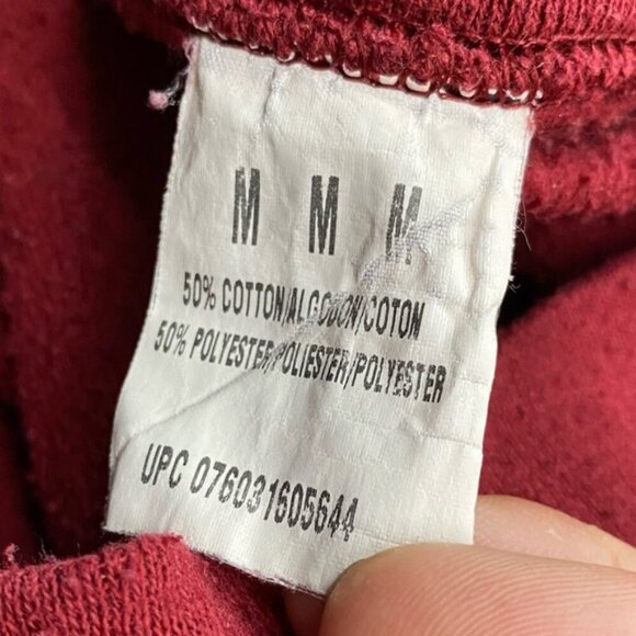 Vintage Fruit Of The Loom Red Embroidered Arizona Crew Neck Sweatshirt M - Picture 4 of 14